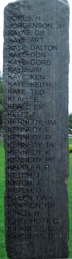 War Memorial Bracebridge Muskoka Distr. Ontario Canada